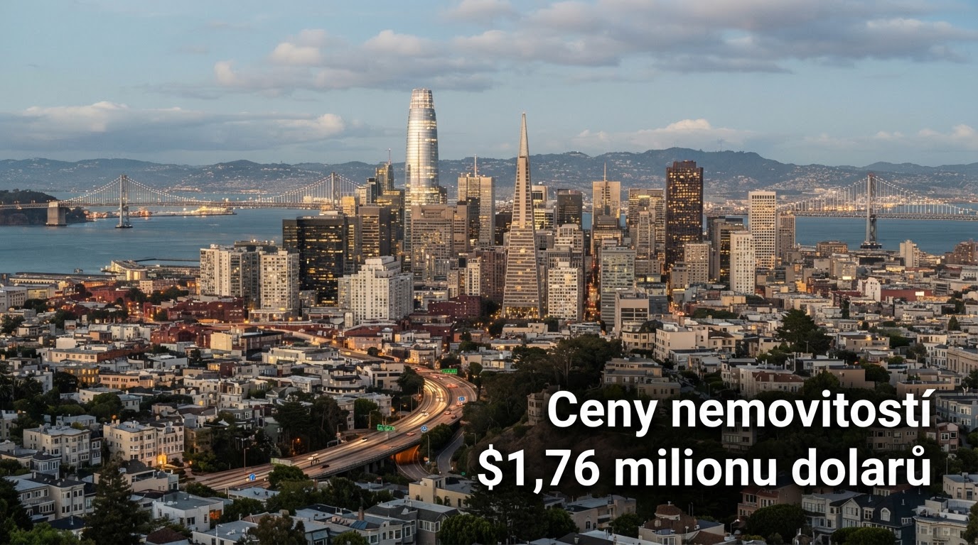 Ceny nemovitostí v San Francisku dosáhly rekordních 1,76 milionu dolarů