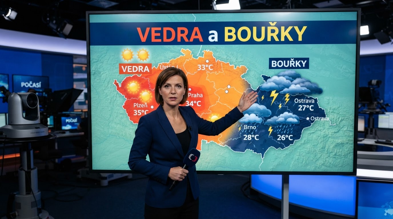 Česko dnes čekají vedra a bouřky, varuje předpověď ČHMÚ
