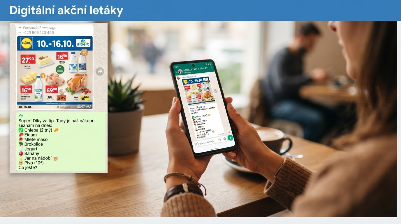 Globus zavádí digitální akční letáky přes WhatsApp s možností nákupního seznamu