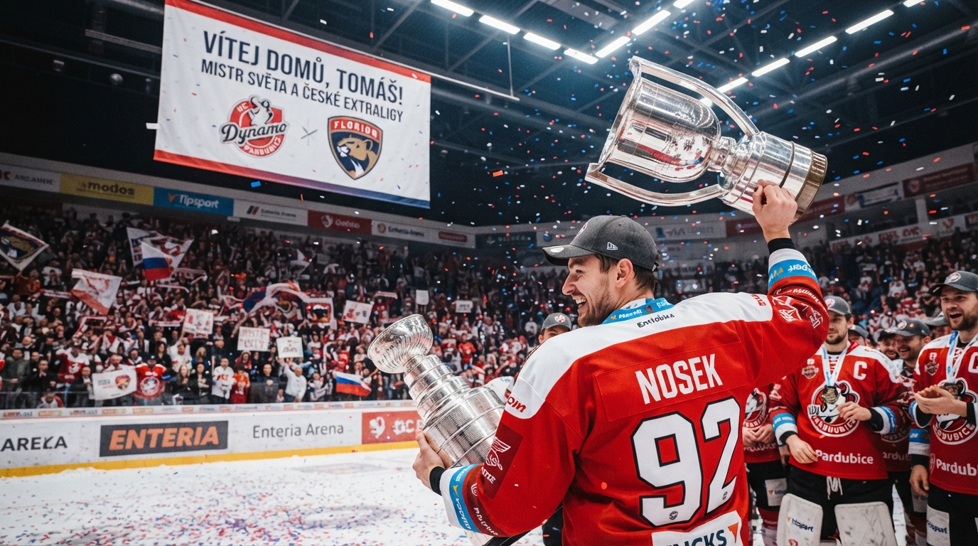 Hokejista Nosek posílí Pardubice po triumfu se Floridou