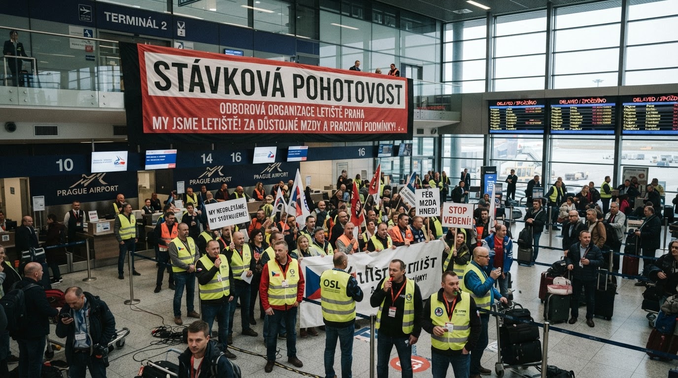 Letiště Václava Havla vyhlásilo stávkovou pohotovost kvůli novému šéfovi