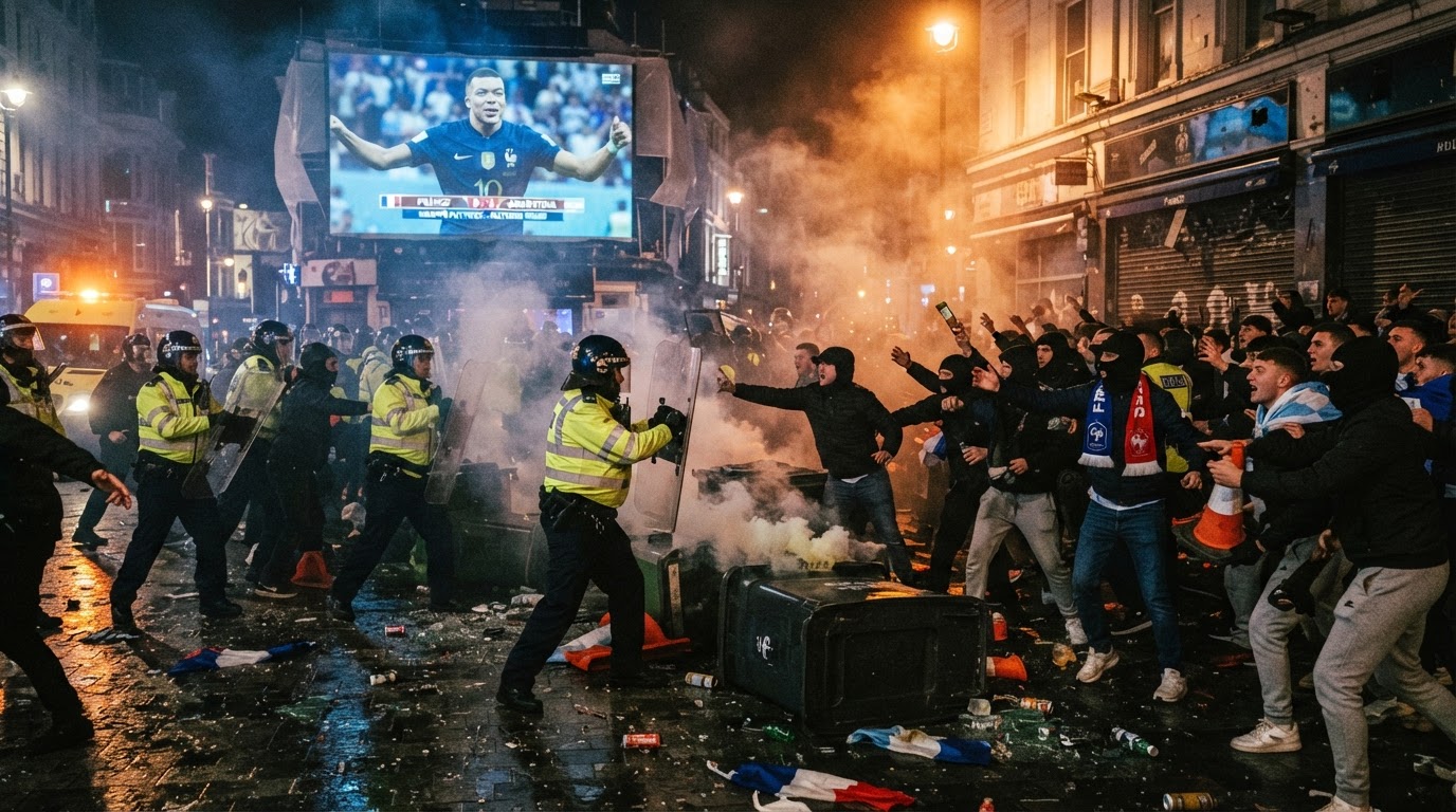 Mbappé vyrovnal Messiho, v Londýně propukly nepokoje během čtvrtfinále