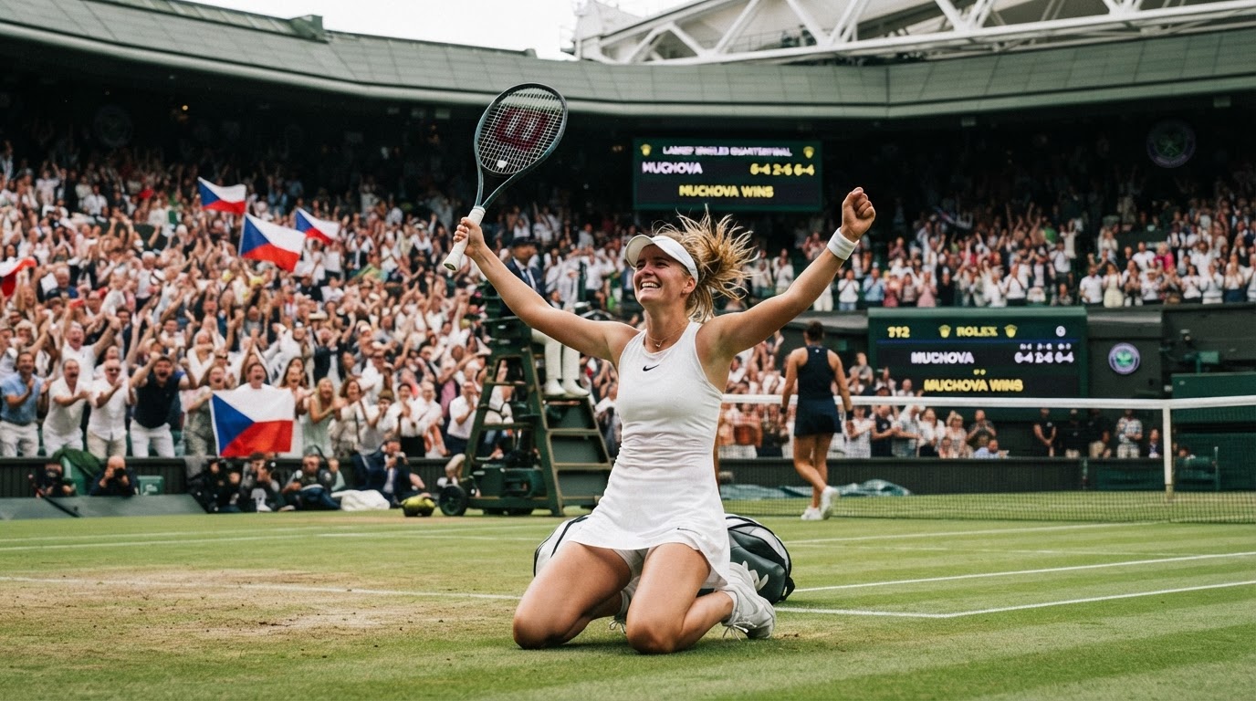 Muchová postoupila do semifinále Wimbledonu po dramatické výhře