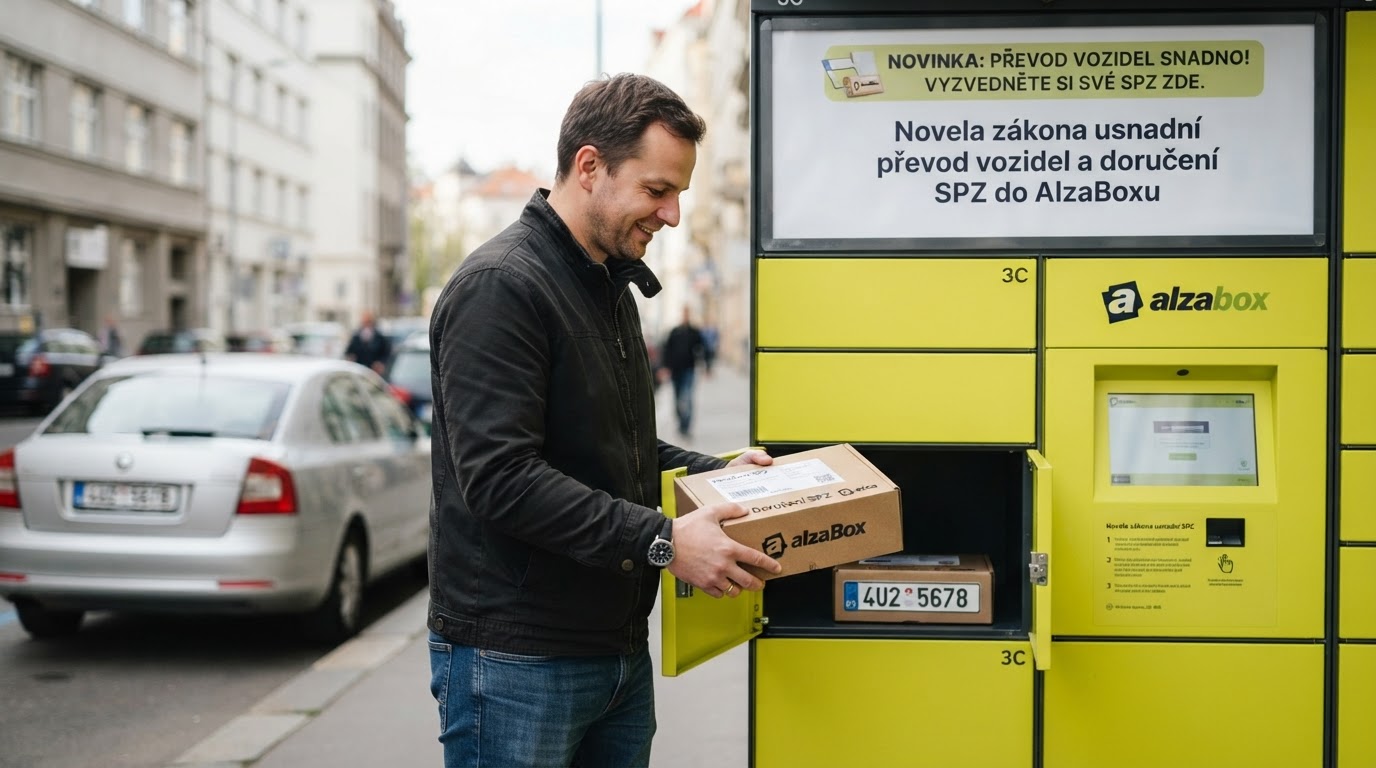 Novela zákona usnadní převod vozidel a doručení SPZ do AlzaBoxu