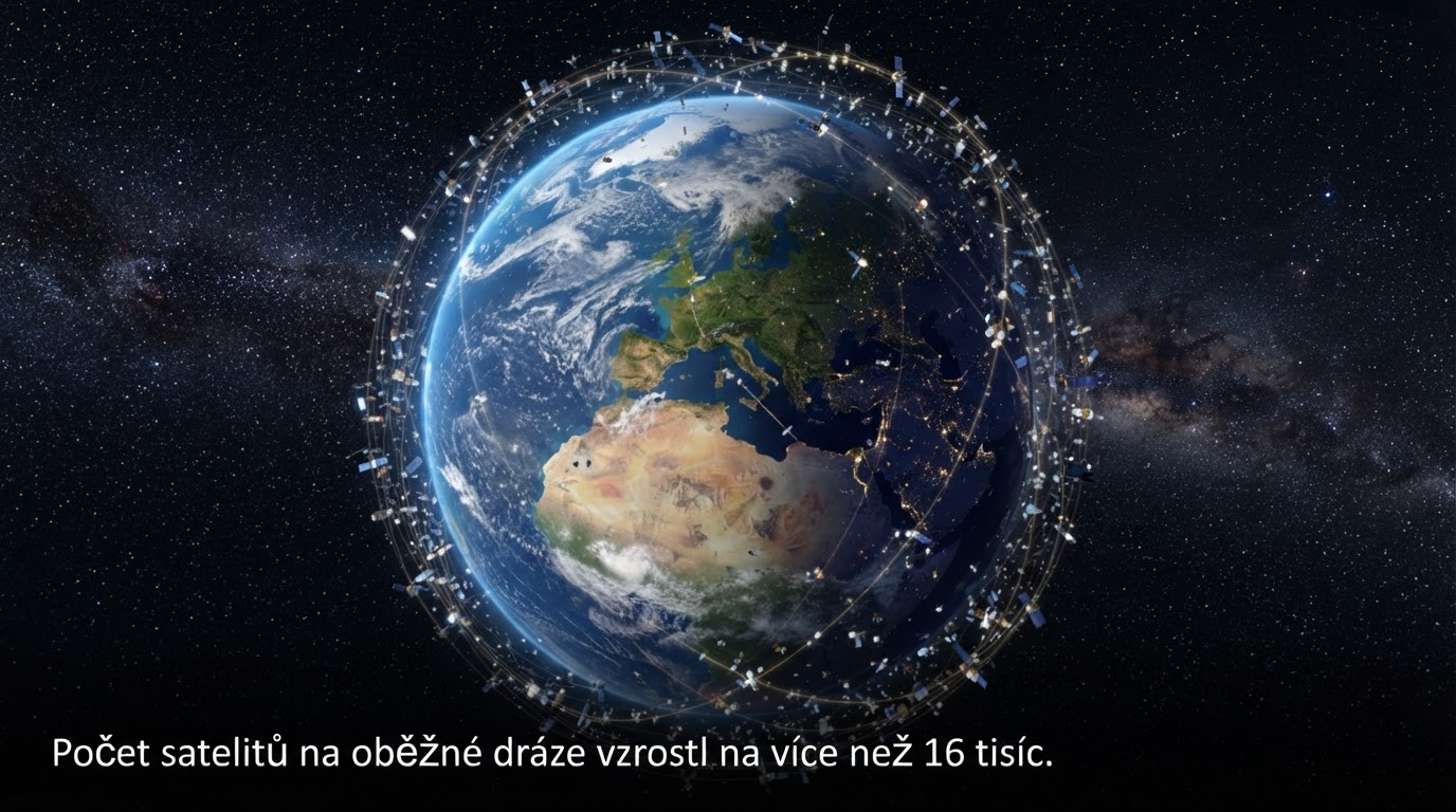 Počet satelitů na oběžné dráze vzrostl na více než 16 tisíc