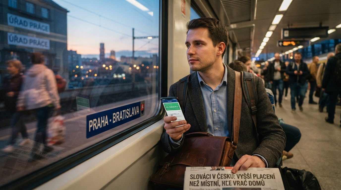 Slováci v Česku vydělávají více než domácí, domů se vrací málokdo
