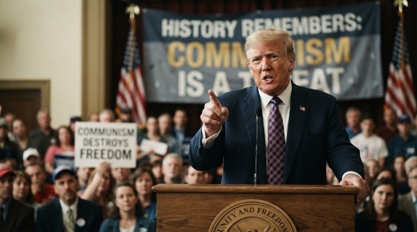 Trump varuje před komunismem jako před historickými hrozbami pro USA