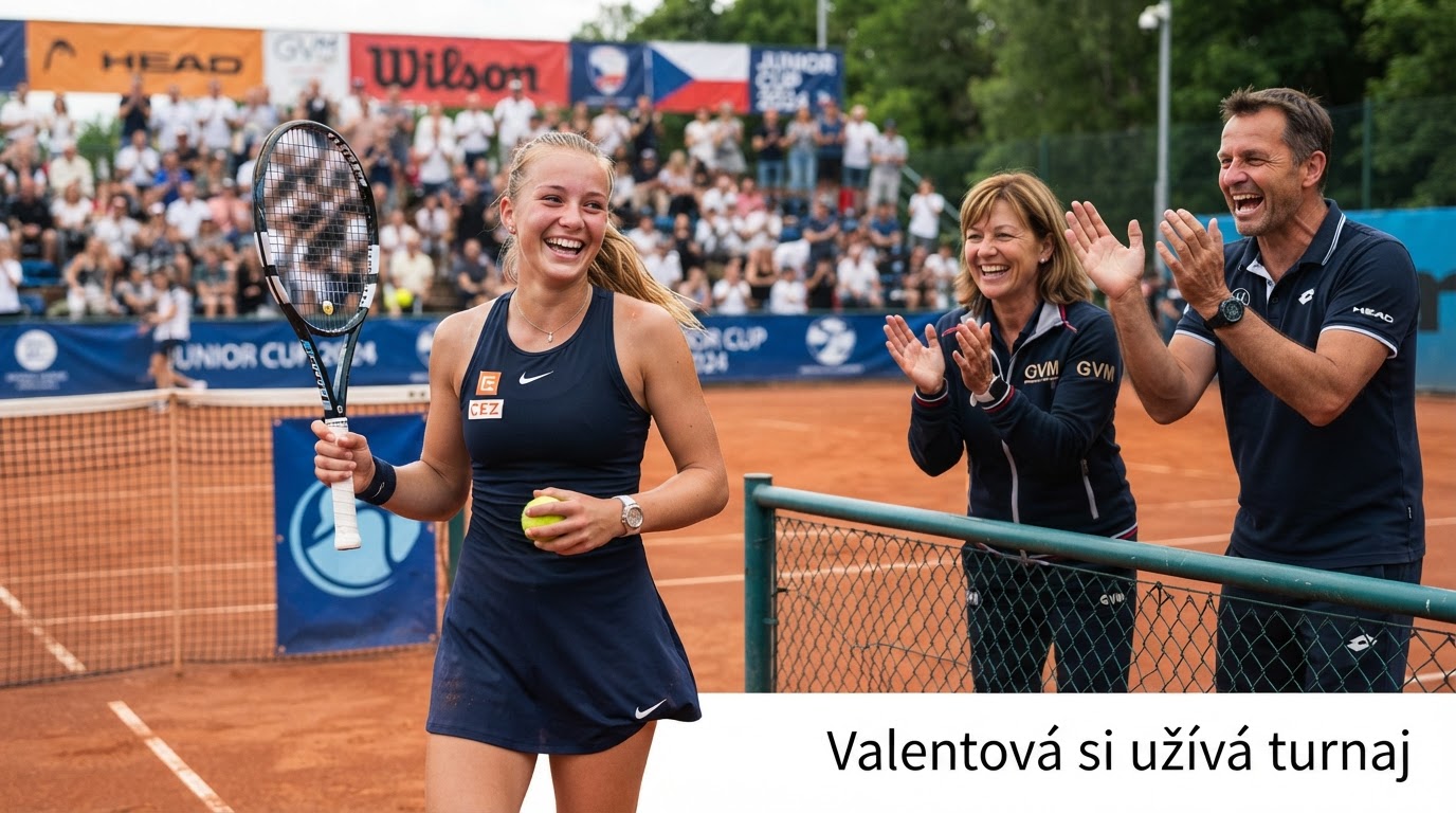 Valentová si užívá turnaj na Štvanici, učitelé ji povzbuzují po maturitě
