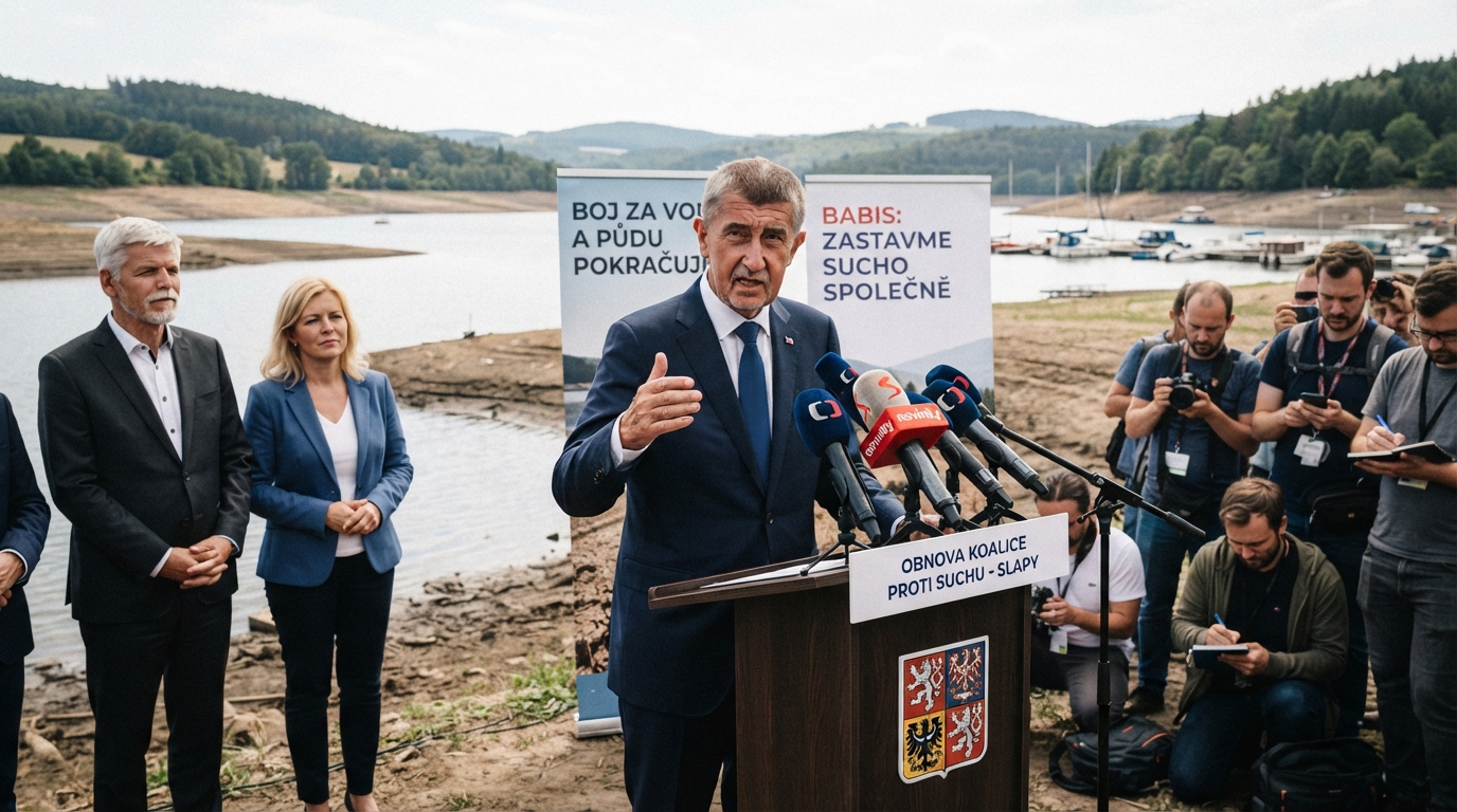 Babiš na Slapech oznámil obnovu koalice proti suchu