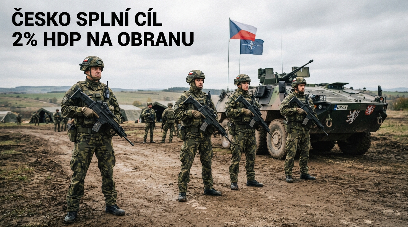 Česko letos podle odhadu NATO splní cíl dvou procent HDP na obranu