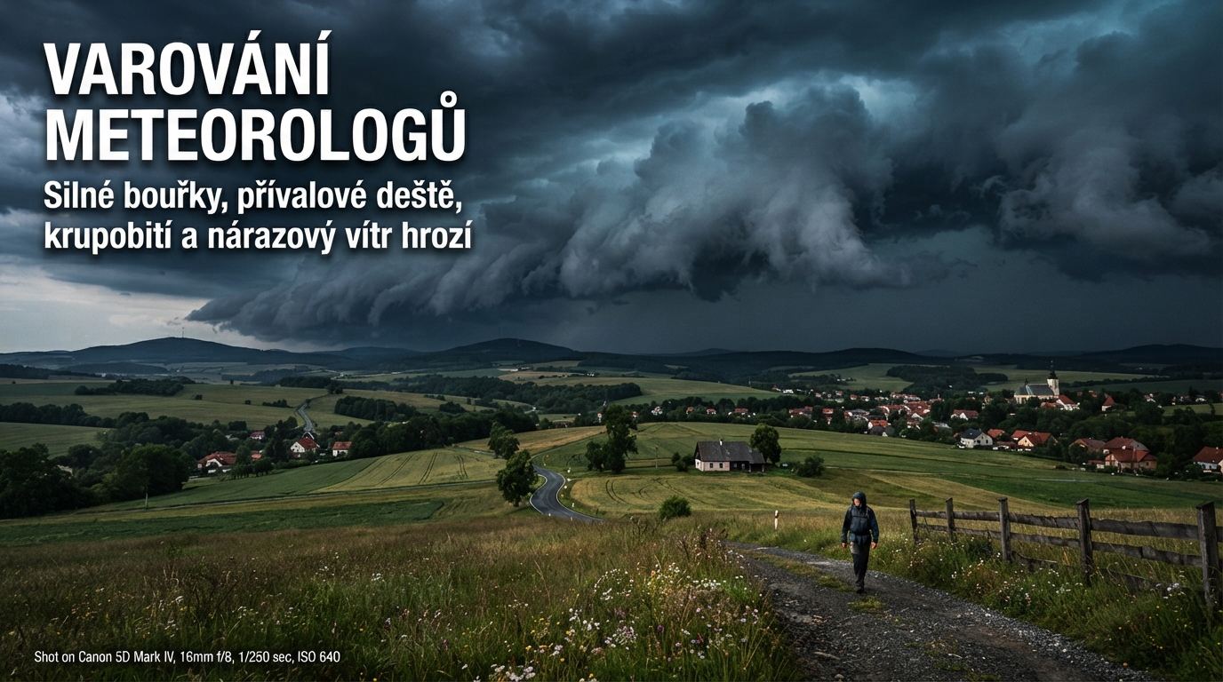 Česko zasáhnou několikavlnné bouřky, varovali meteorologové