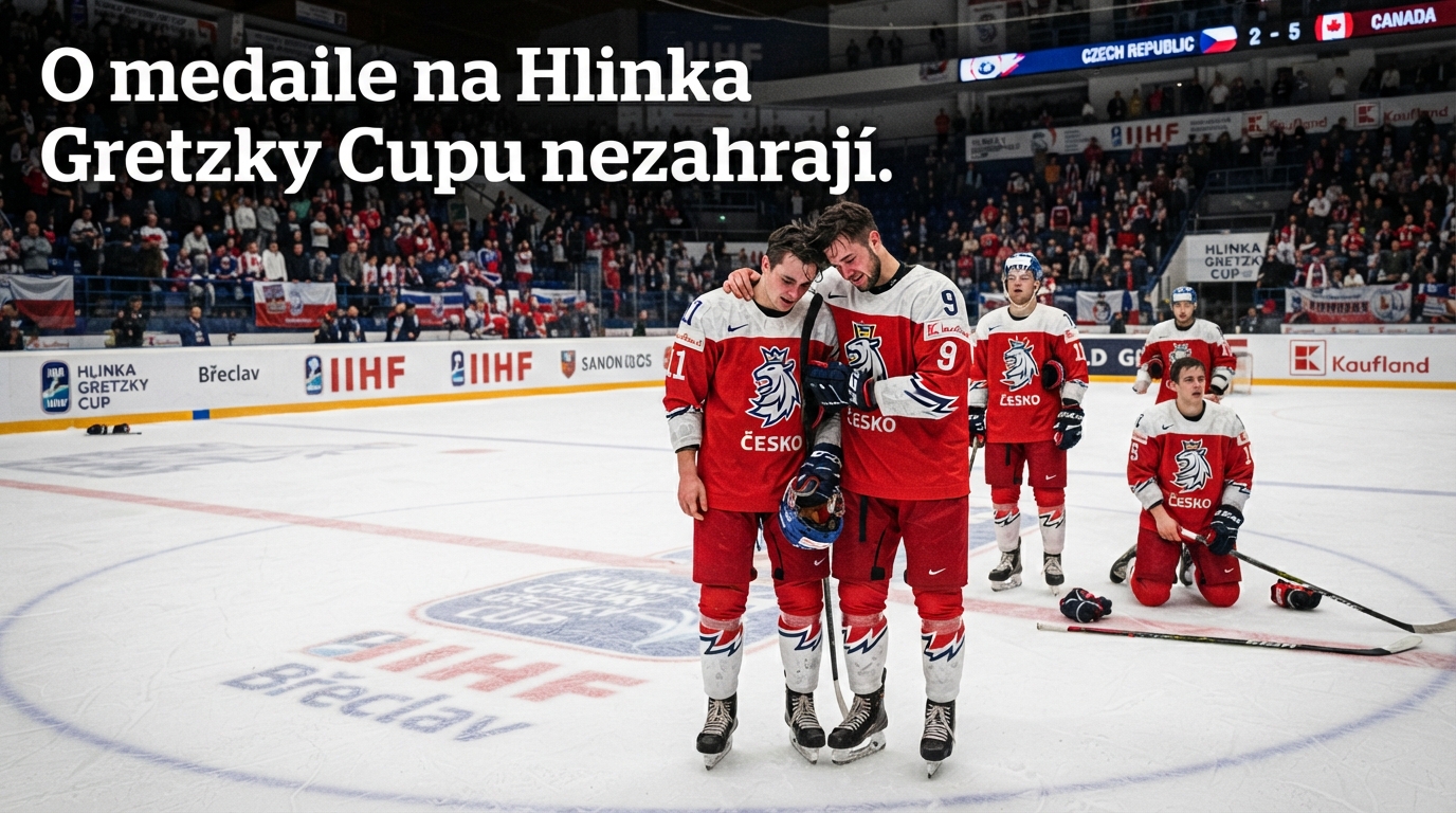 Hokejová osmnáctka si o medaile na Hlinka Gretzky Cupu nezahraje