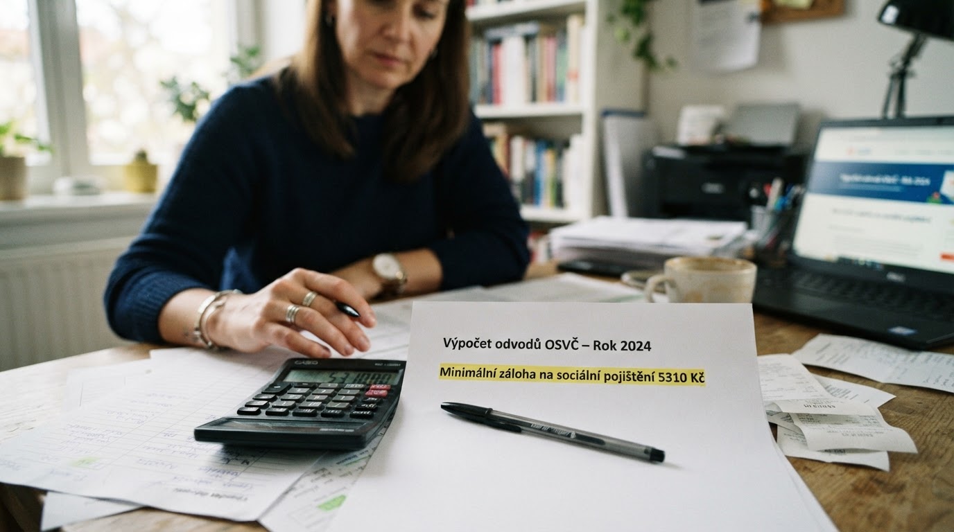Minimální záloha na sociální pojištění pro OSVČ v roce 2027 vzroste na 5310 korun