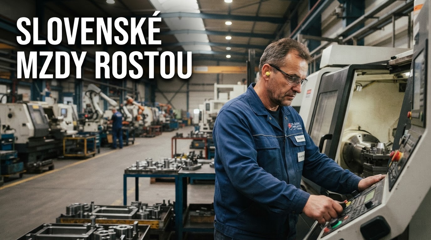 Slovenské mzdy rostou, ale sektor průmyslu ztrácí zaměstnance