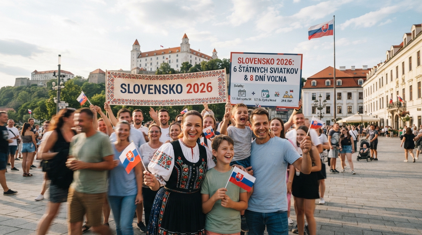 Slovensko v roce 2026 oslaví šest státních svátků a osm dnů pracovního klidu