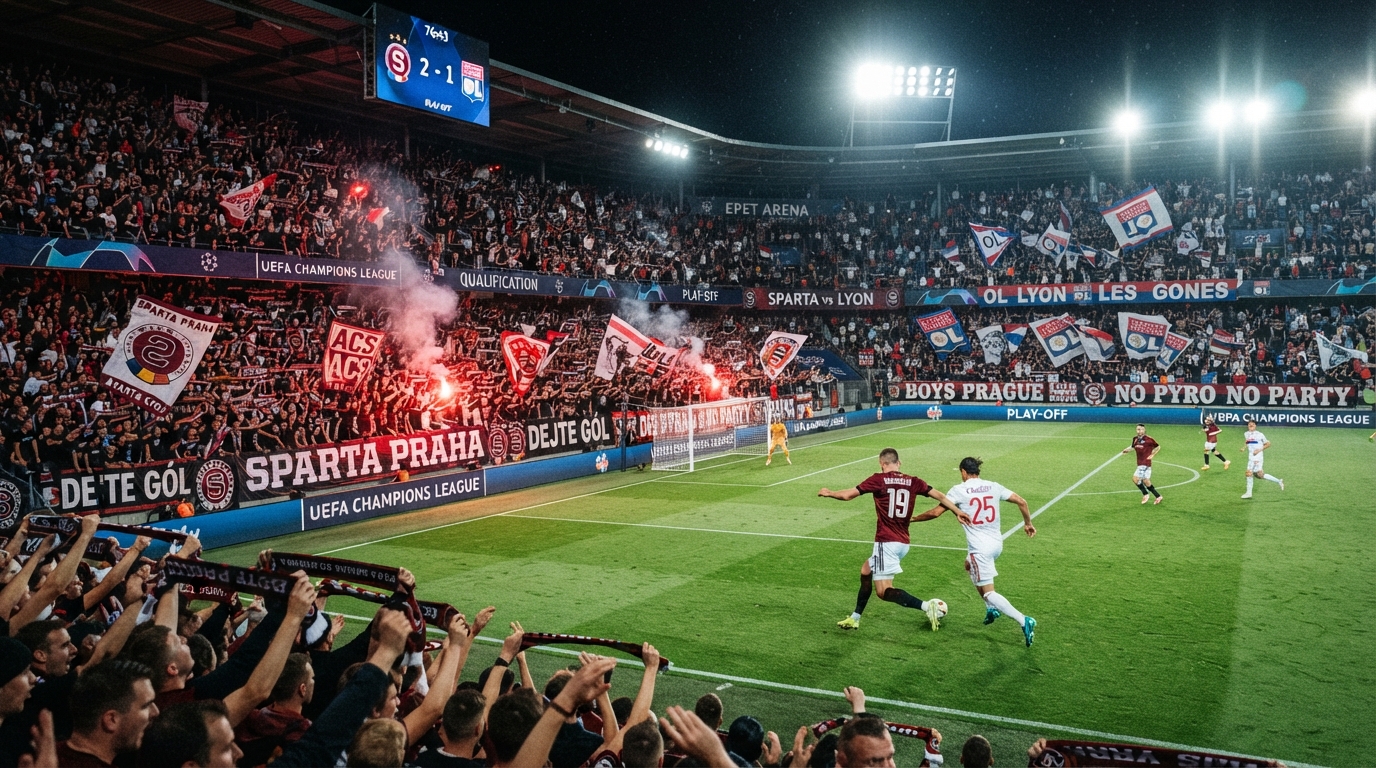 Sparta se s Lyonem utká o postup do finální části kvalifikace Ligy mistrů