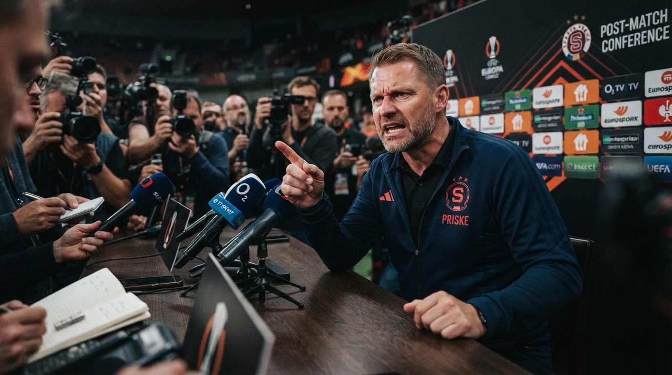 Zkrat Sparty po porážce s Lyonem, trenér Priske kritizuje výkon týmu
