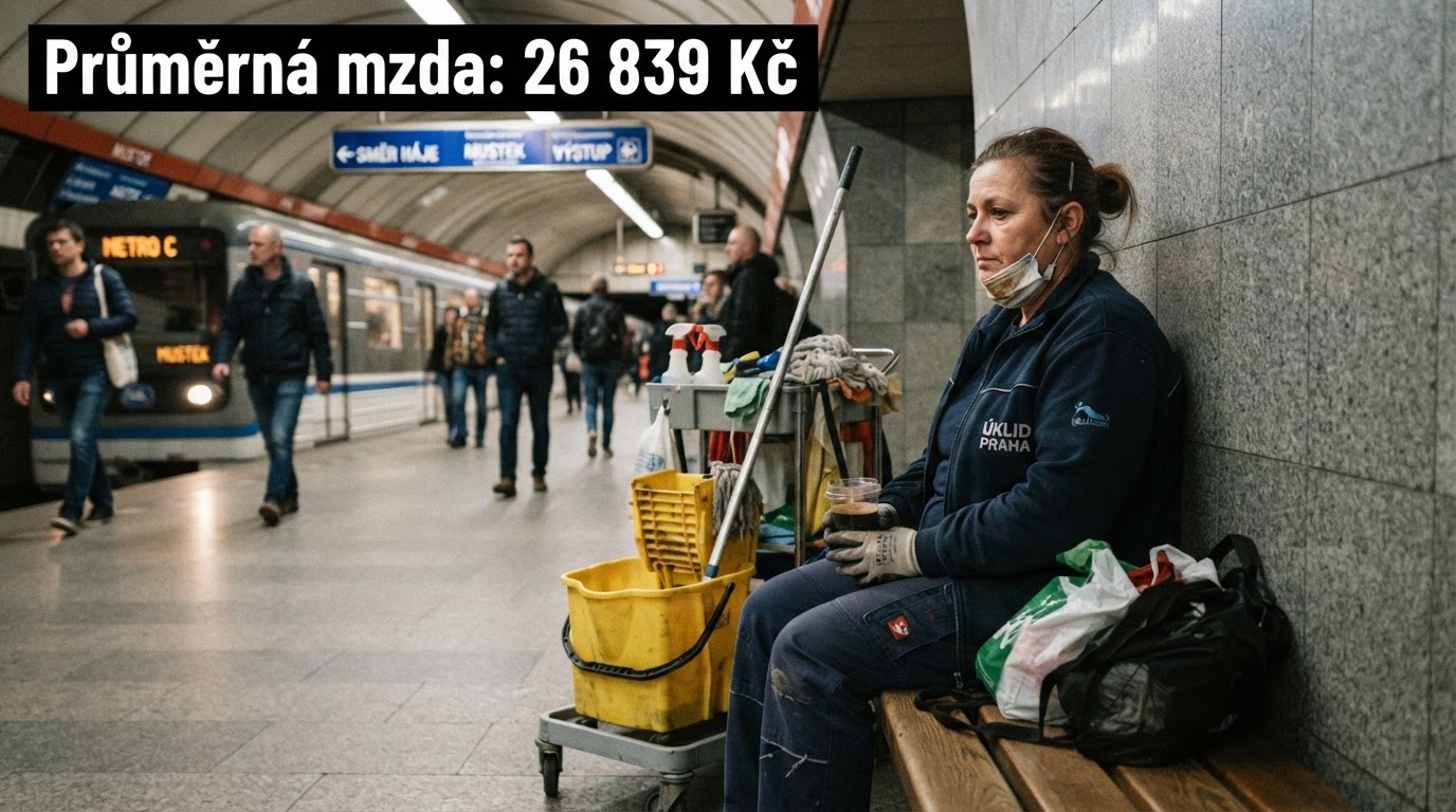 Průměrná mzda uklízeček v Praze dosahuje 26 839 Kč, nejnižší v Ústeckém kraji