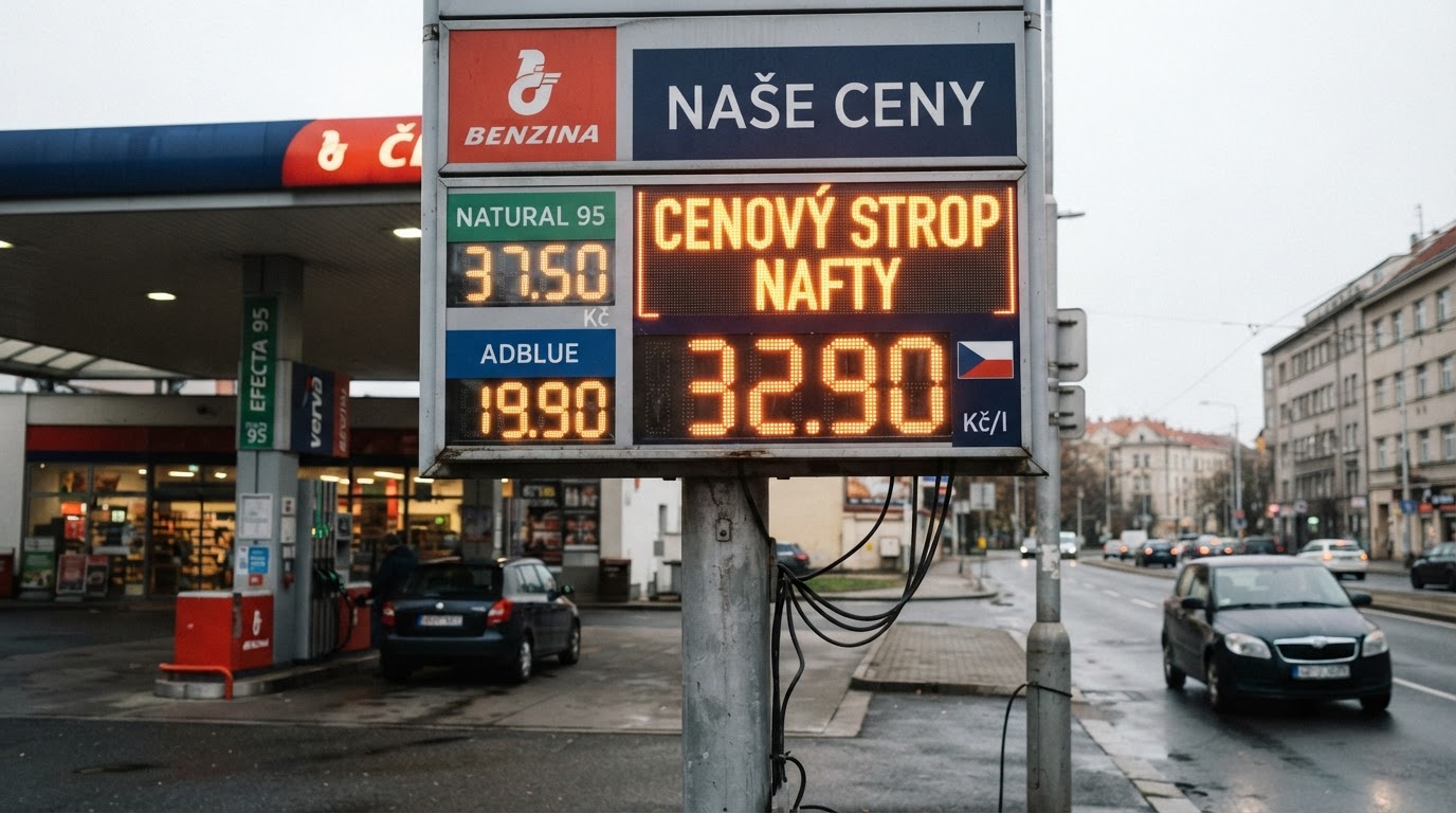 Cenový strop nafty srazil ceny o tři koruny, benzin reaguje pomaleji